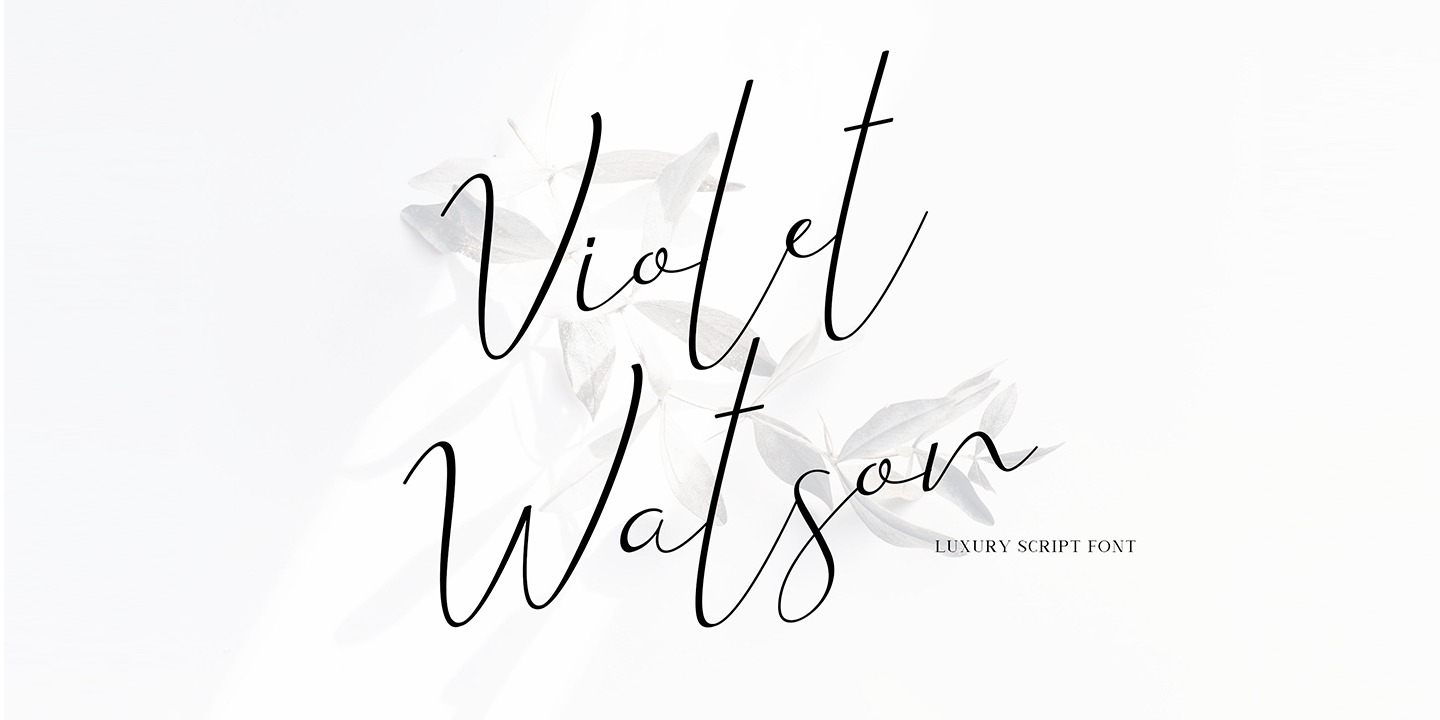 Ejemplo de fuente Violet Watson #1